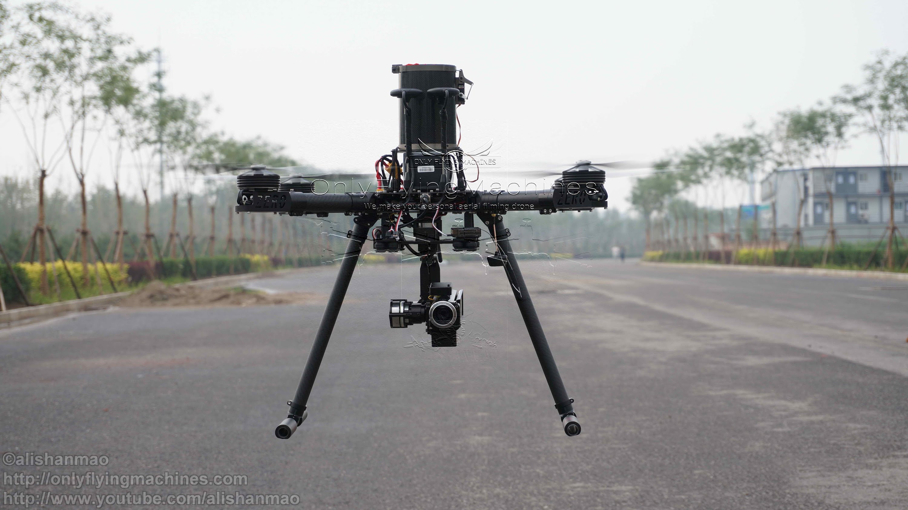 Aerial Surveillance Quadcopter with 30X Optical Zoom HD Camcorder