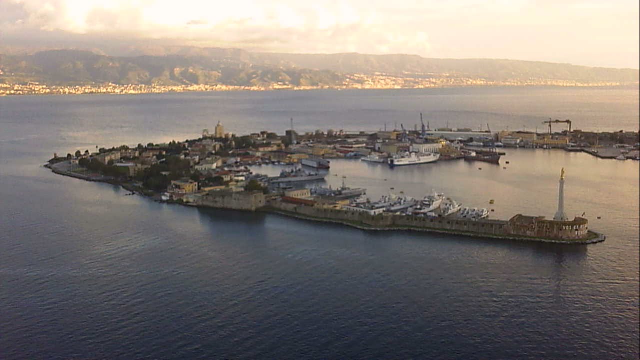 DRONE SYMA X5C RANGE MOD 150+ meters height MESSINA Port and Strait (SUNSET PART 1)