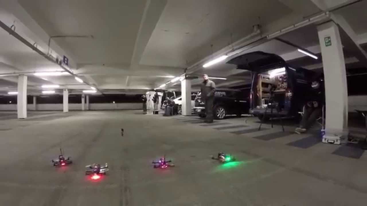 FPV RACING – 250 FPV Quadcopter racing in a carpark. BRING OUT THE DRONES