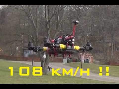 The TILT: a dynamic tilting arms, 330 quad – Speed tests: 108 km/h (67 mph)