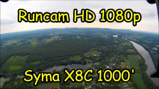 Syma X8C & Runcam HD Maximum altitude 1000 feet +
