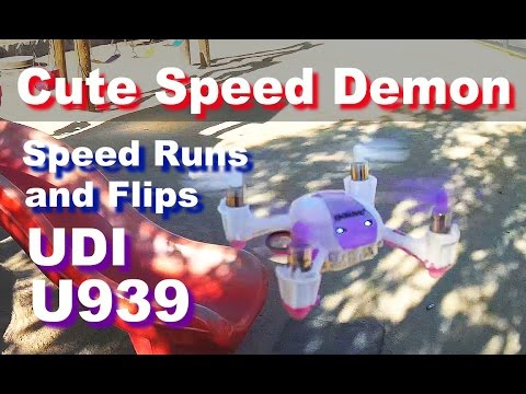 UDI U939 Quadcopter Speed Demon Runs and Flips Outdoor Flying RC Drone Drones videos