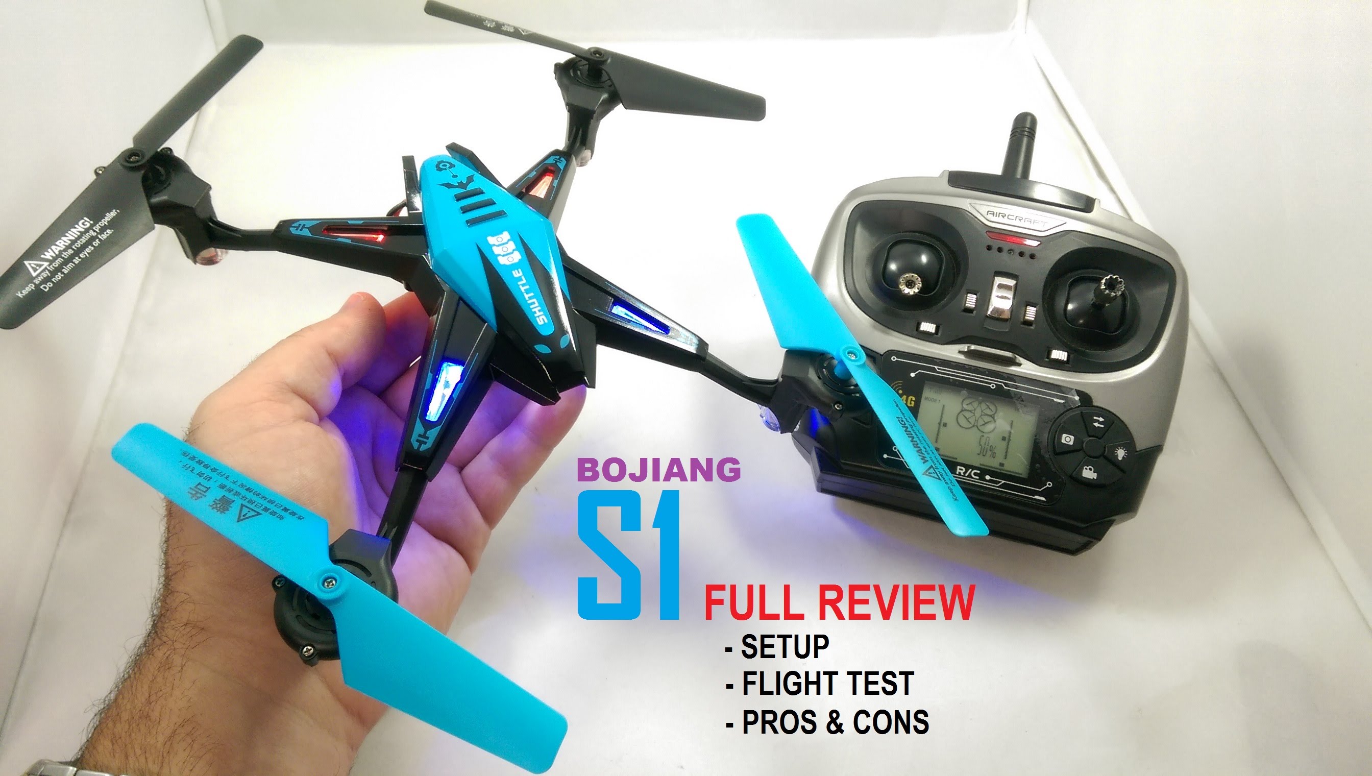BOJIANG S1 QuadCopter Drone Review (Nihui U807 Killer?) – [Setup, Flight Test, Pros Cons]