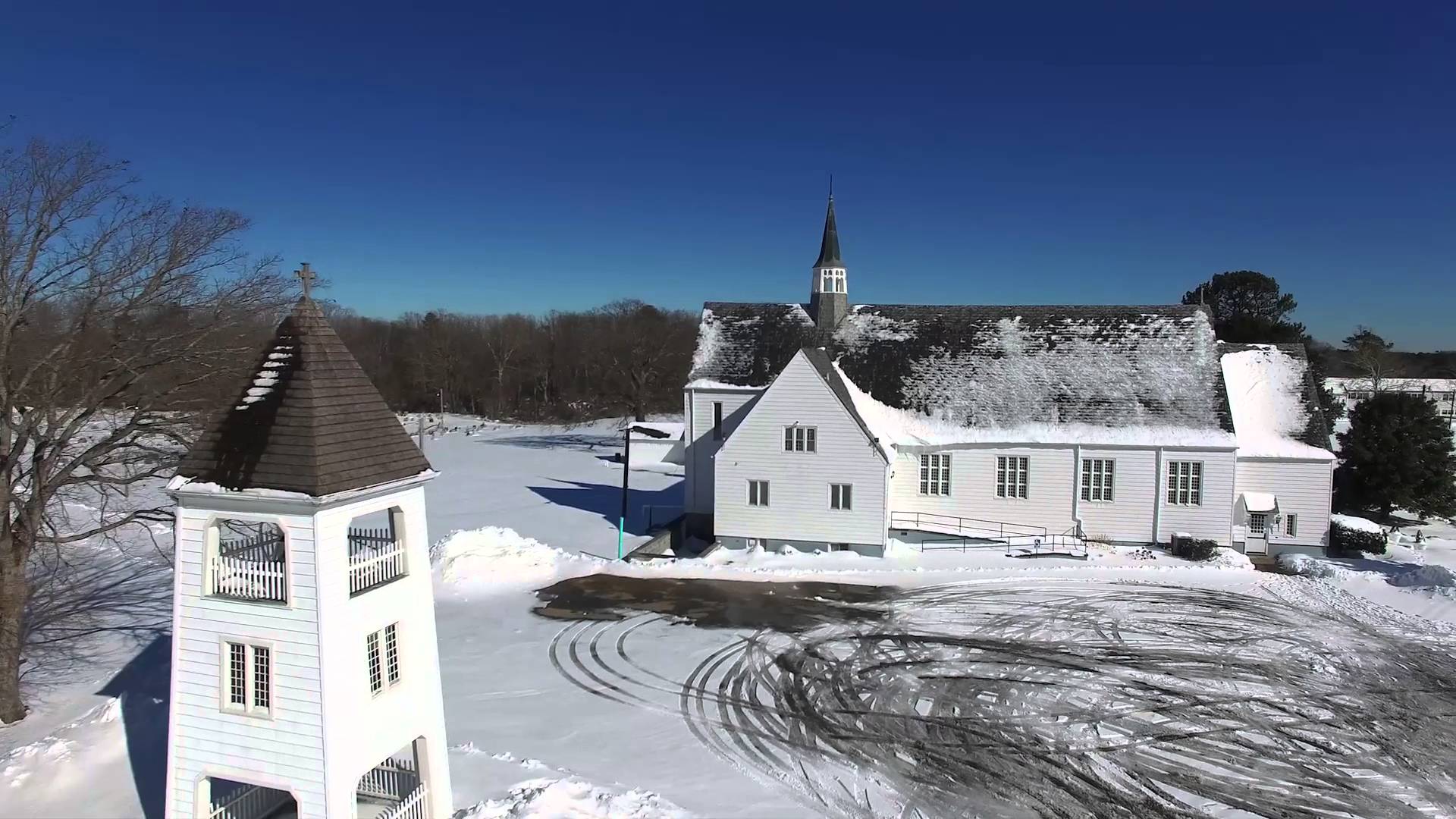 Snow Covered Southern Maryland Aerial Drone Quadcopter Hope Edventures