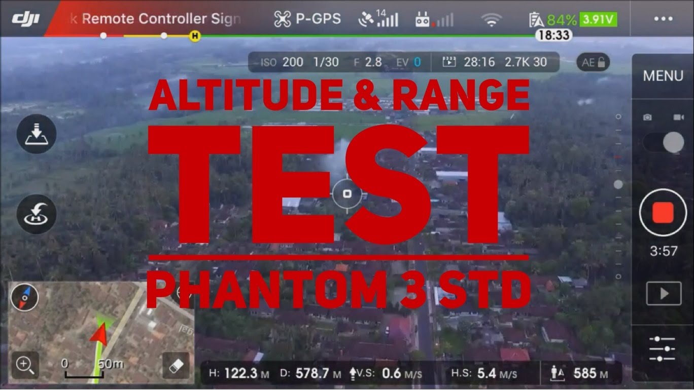 DJI Phantom 3 Standard – Range & Altitude Test (No Modification – Stock Remote & Antenna)