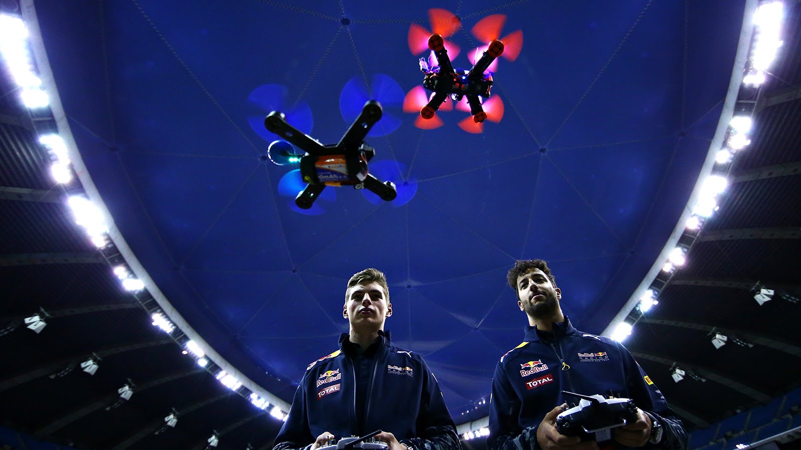 Daniel Ricciardo and Max Verstappen Drone On