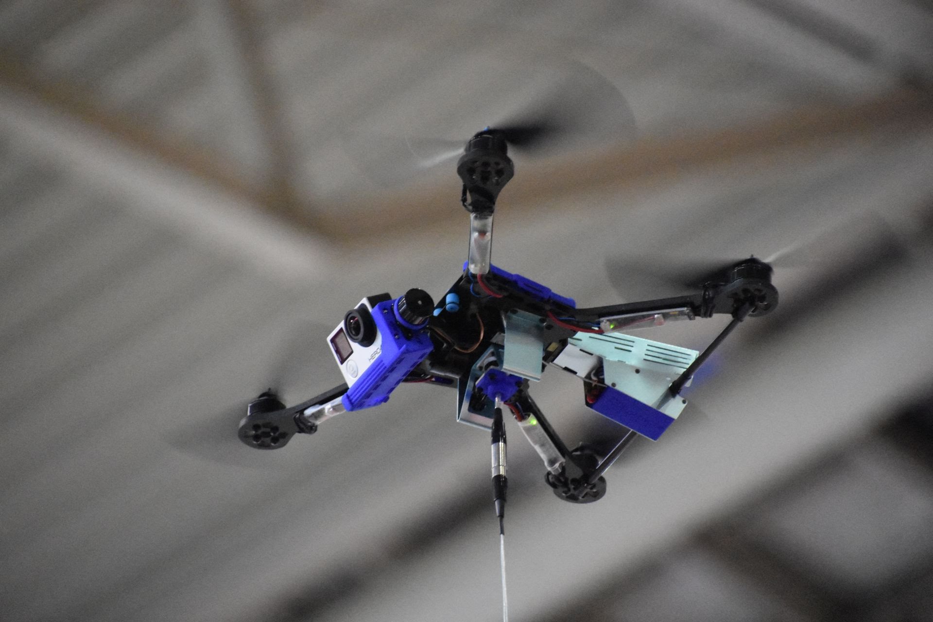 Selfie Drone Fotokite flies at Hannover Messe