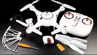 Syma X5UC Altitude Hold, Camera, Unboxing, Transmitter Functions, outdoorindoor flight Full review