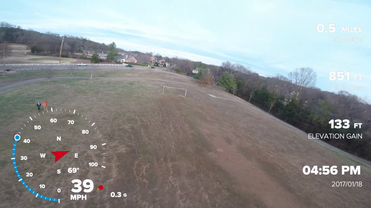 Racing Drone + Gopro Hero5 G-Metrix Speed Test