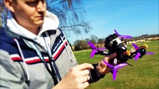 Eachine Wizard x220 4s Punchouts first tests on BetaFlight racing drone racing quadcopter