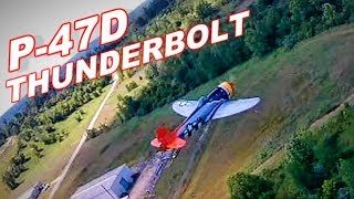 P-47D Thunderbolt Large Scale Gas RC Warbird Plane FPV Chase Footage CRASH – TheRcSaylors