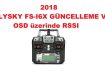 Flysky fs-i6x yazılım güncellemesi ve OSD üzerinde RSSI