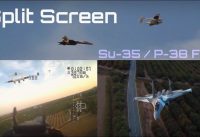 FPV SU-35 P-38 Formation Flight in Split Screen – HD 50fps