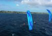 Kitefoil Race Caribbean island – Drone shot blue lagoon in Guadeloupe