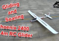 Phoenix 2400 Large Electric RC Glider Powered RC Glider Gliding and Soaring over river