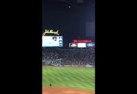 Drone flies over Fenway Park during game