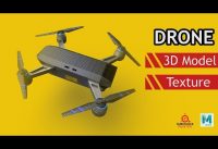 Dji Drone Speed Modeling Texturing in Maya Substance Painter