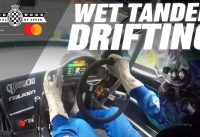 Onboard James Dean and Vaughn Gittin Jr tandem drifting in the wet