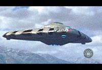 👽 A drone approaches a Triangular Shape UFO at low altitude (CGI)