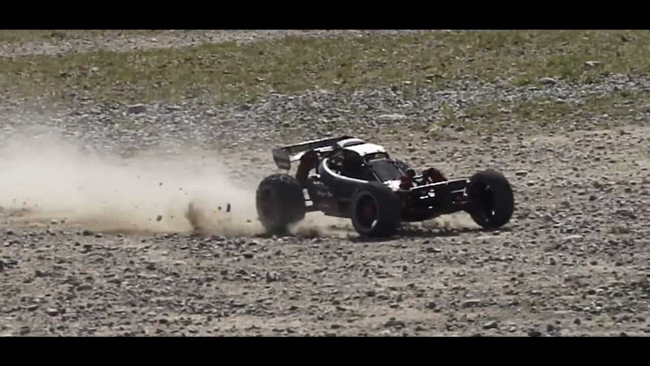 HPI Baja 5b racing with Quadcopter footage and GoPro