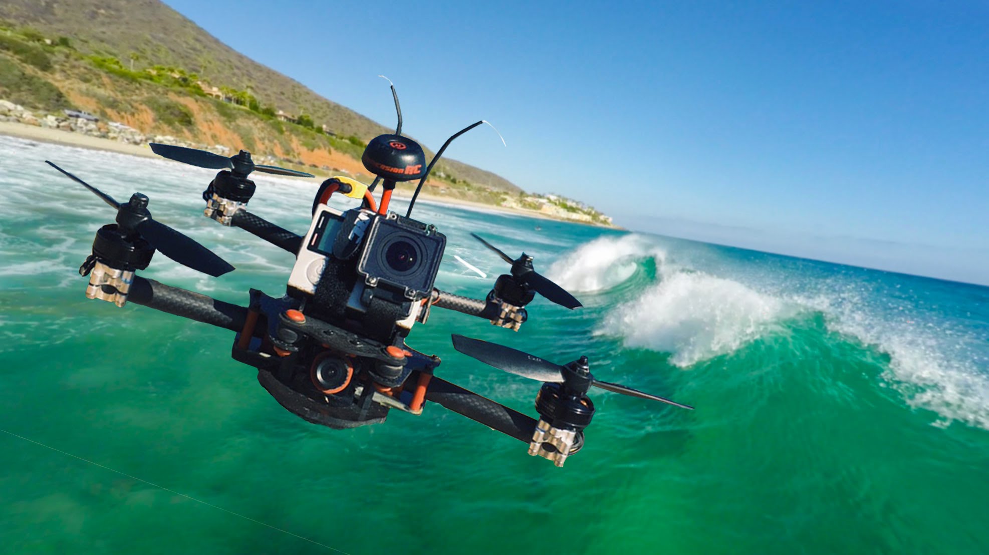 FPV: Quadcopter Surfing w GoPro