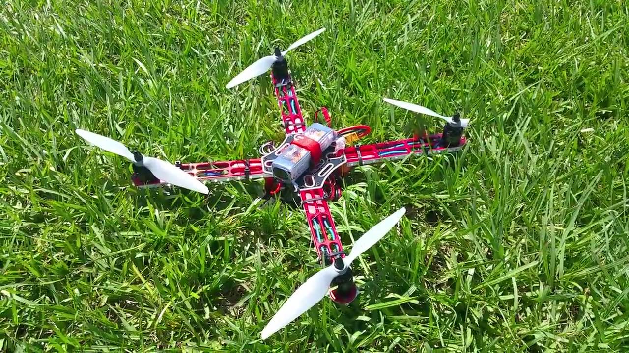 Speed Test F450 Quadcopter 42mph before Crash