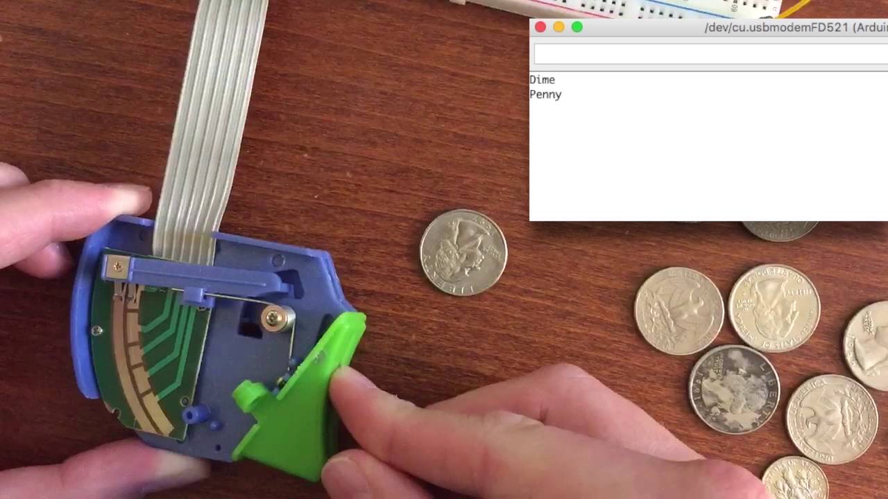 Arduino: coin slot detector