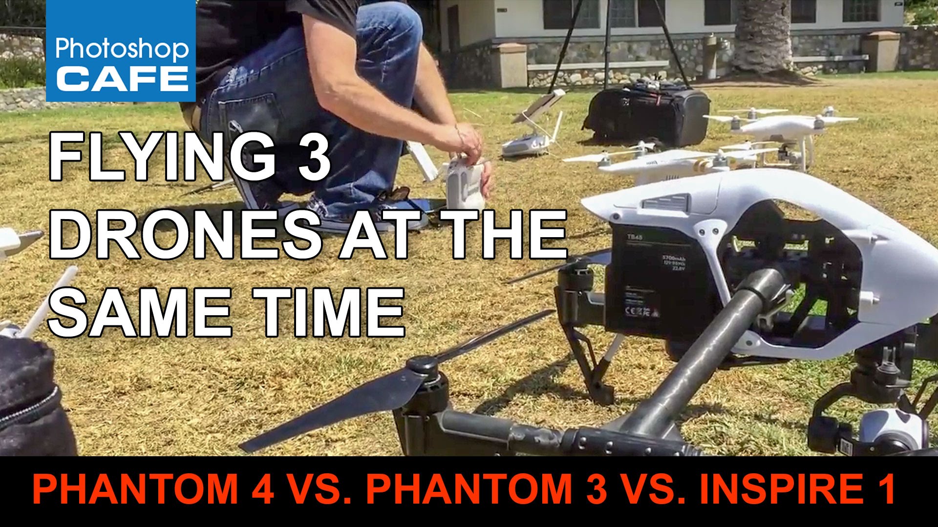FLYING 3 DRONES AT ONCE, Phantom 4 VS inspire 1 VS Phantom 3 PRO, compared