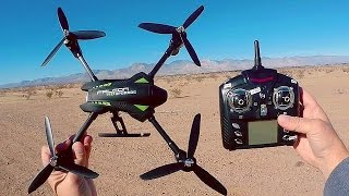 WLToys Q323-C Large Altitude Hold Drone Flight Test Review