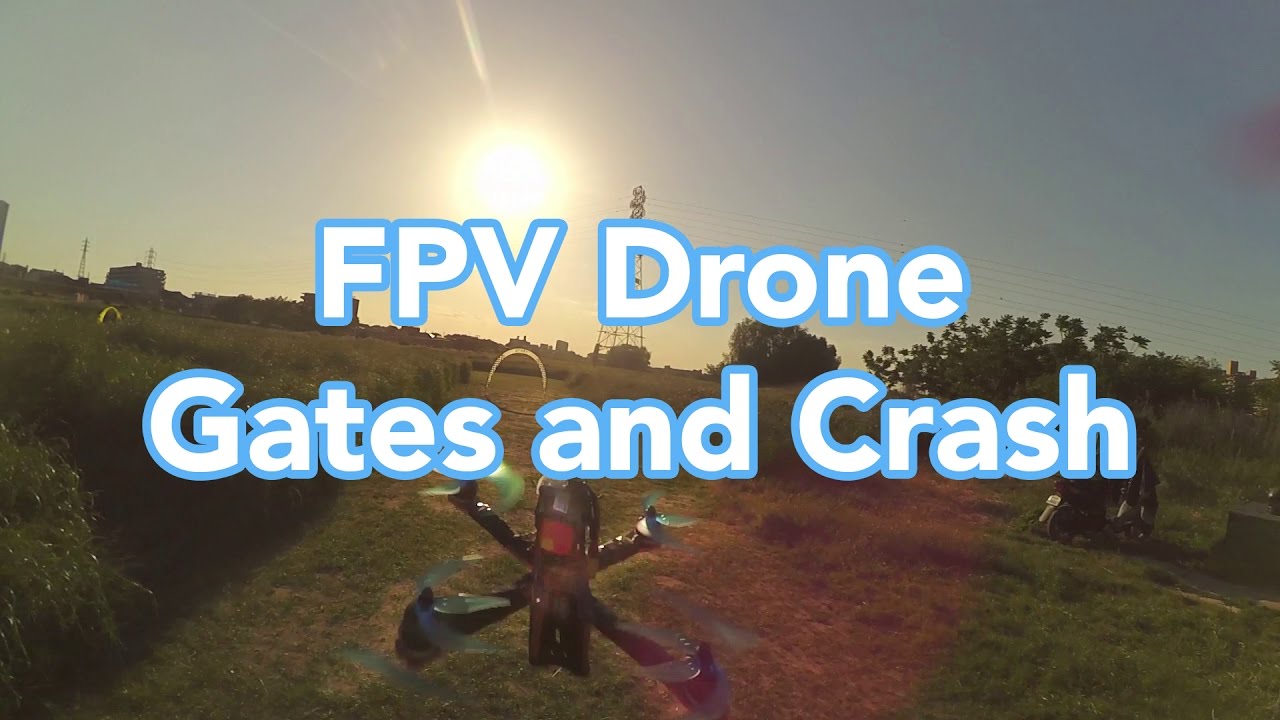 Flying through racing gates with my FPV drone
