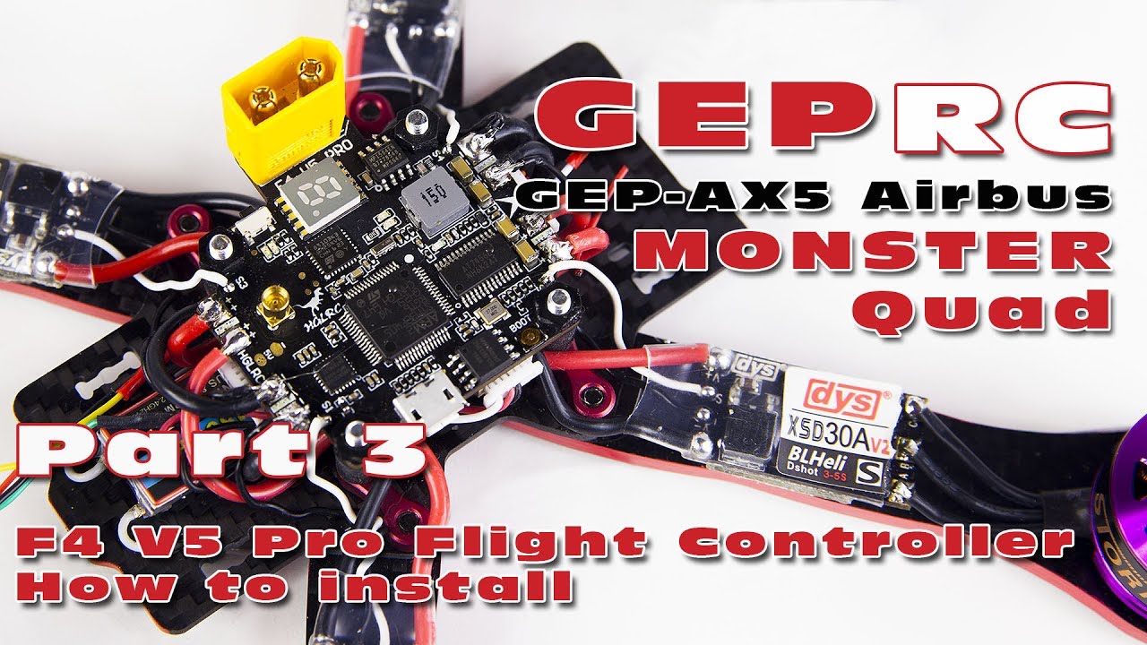 DutchRC – GEPRC AX5 Airbus MONSTER Quad Part 3: How to install the Flight Controller (F4 V5 Pro)