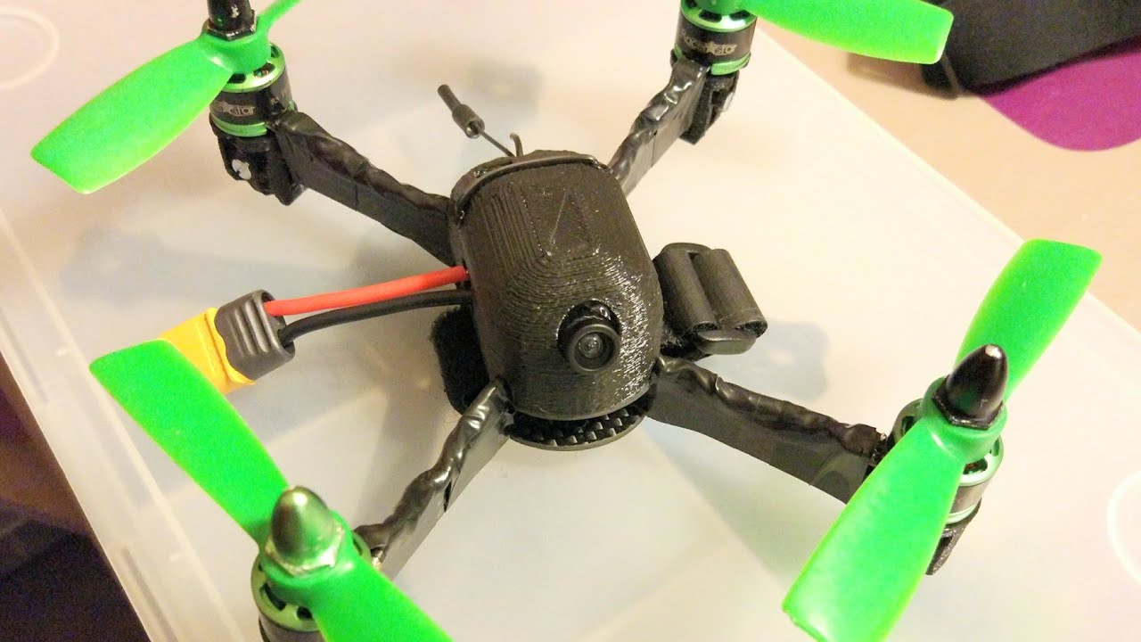 DIY vertical arms frame quadcopter 4” test 3s