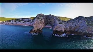 Durdle Door , Lulworth Cove , Dorset UK – By FPV Racing Drone