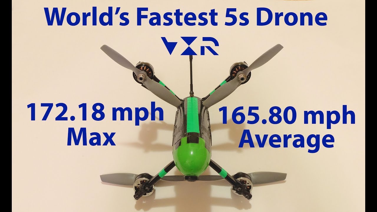 World’s Fastest 5s Drone: 165.80 mph Opposite Direction Average
