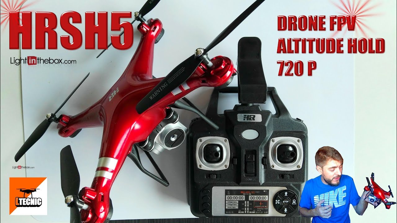 HR SH5 , Fpv 720p altitude hold Review y test selfie drone Ltecnic