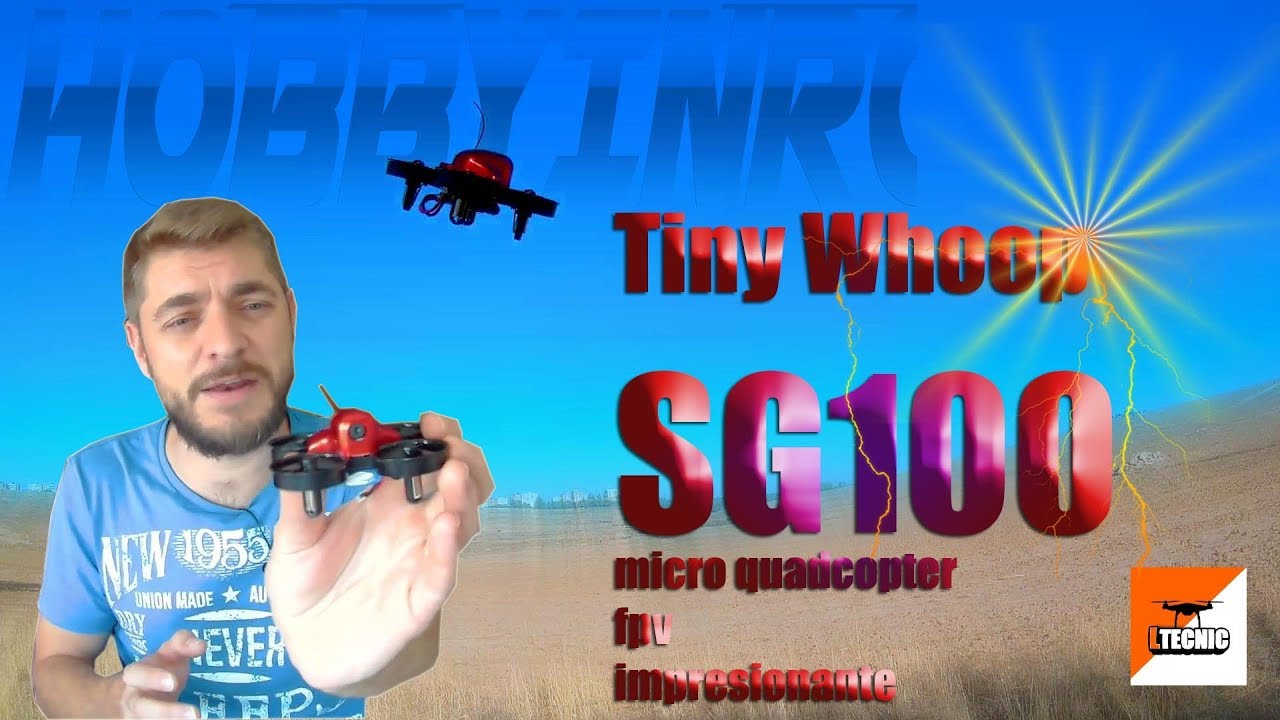 Tiny Whoop SG100 bateria 300 mah + fpv + altitude hold review y test exterior