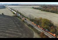 Part 2: High Speed Railroad Action Above BNSF’s Chillicothe Subdivision (Drone Video)