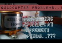 Quadcopter motors Spinning At Different Speeds??| SP F3 flight controller problems