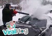Brilliant Leaf Blower Snow Removal Tactic || ViralHog
