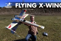 We’re going to try to not crash this… – Real flying X-wing