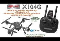 MJX X104G 2.4GHz, 4Ch, 6 Axis Gyro, GPS, Altitude hold, RTH, Wi-Fi FPV 1080P Camera (RTF)