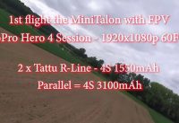 X-UAV Mini Talon FPV 4S chasing AR Wing + Crash