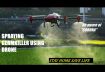 Spraying germ killer and also pesticide using drone . (TO GET RID OF CORONA)