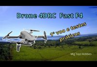 Drone 4DRC Fast F4 Primeiro voo e testes de autonomia, velocidade, estabilidade e voos smarts