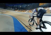 Harrie Lavreysen, World Champion Track Cyclist, super fast drone FPV footage, OmniSport Apeldoorn.